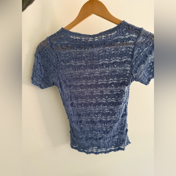 Intimately Angelina Lace Tee NWOT allure blue - Picture 4 of 7